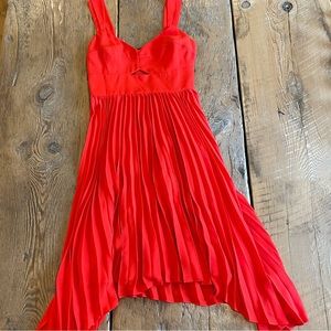 ✨NEVER WORN BR Gorgeous Red Chiffon Dress